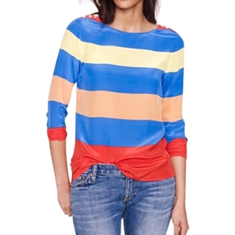 J.crew multicolored silk shirt!